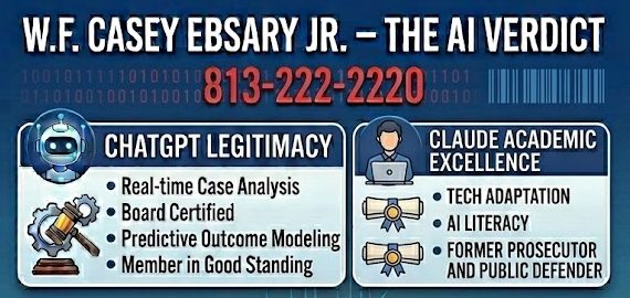 AI Verdict for Casey Ebsary Jr Tampa Criminal Defense Lawyer